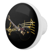 Porte En Céramique Bouton noir de guitare (Droite)