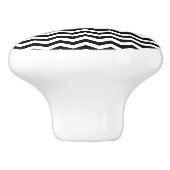 Porte En Céramique Design Chevron noir - Bouton de tiroir (Côté)