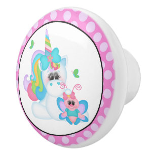 Porte En Céramique Imaginaire licorne filles bouton de chambre