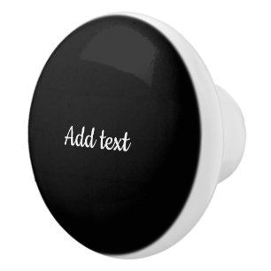 Porte En Céramique Modèle de bouton couleur unie noir-noir