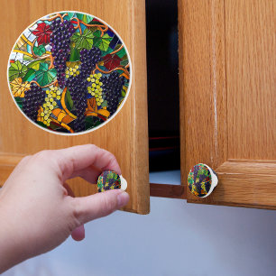 Porte En Céramique Nouveau Faux Verre Grappes de Ceramique Bouton