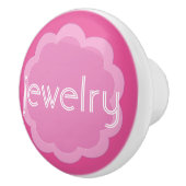 Porte En Céramique Organisation bijouterie bouton de fleur rose (Droite)