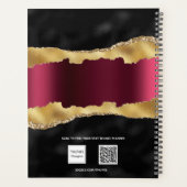 Porte en marbre noir bordeaux (Dos)