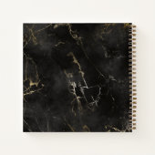 Porte en marbre noir Bordure en or Mariage Livre d (Dos)