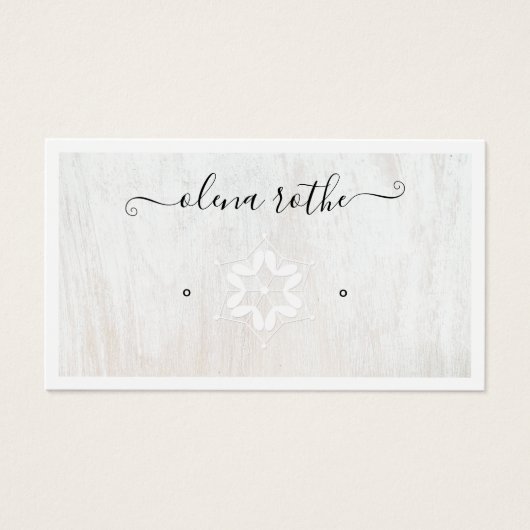 Porte-étendard en bois blanc de vacances Calli (Devant)