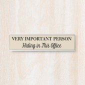 Porte-étiquette de nom de plaque de porte suspendu (Devant)