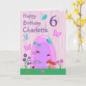 Porte Fée Bonne Carte de voeux d'anniversaire plié (Fleur jaune)