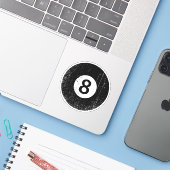 Porté, grunge en difficulté huit balle autocollant (Ordinateur portable avec iPhone)