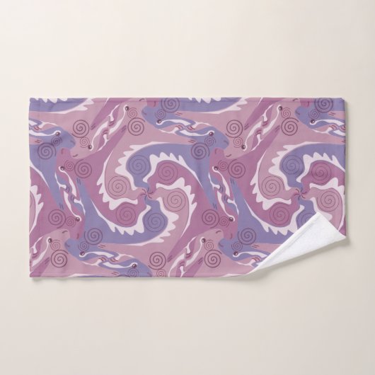 Porte-linge 5 Serviettes de bain violettes (Serviette à main)