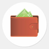 Porte-monnaie rempli de stickers argent (Devant)