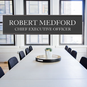 Porte noire professionnelle moderne Plaque de sign