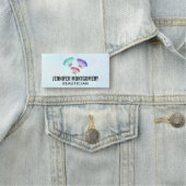 Porte-nom 3 Jolies papillons d'aquarelle Pastel (En situation)