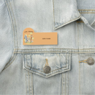 Porte-nom 4e année Squad Neon zoo sauvage Retour à l'école
