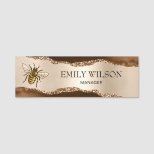 Porte-nom Abeille Apiariste Ferme d'abeilles Honeycomb