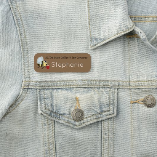 Porte-nom Abeille de café (En situation)