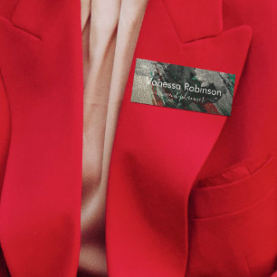 Porte-nom Abstrait Art moderne Glam Faux Gold Glittery