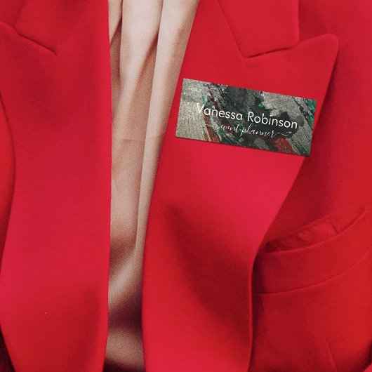 Porte-nom Abstrait Art moderne Glam Faux Gold Glittery