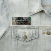 Porte-nom Abstrait Art moderne Glam Faux Gold Glittery (En situation)