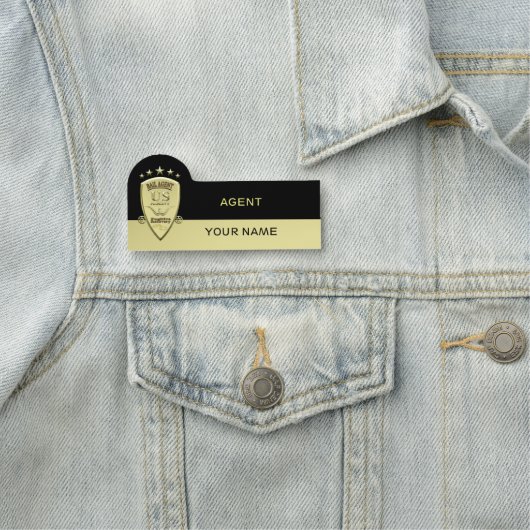 Porte-nom Agent de caution (En situation)