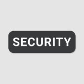 Porte-nom Agent de sécurité (Devant)