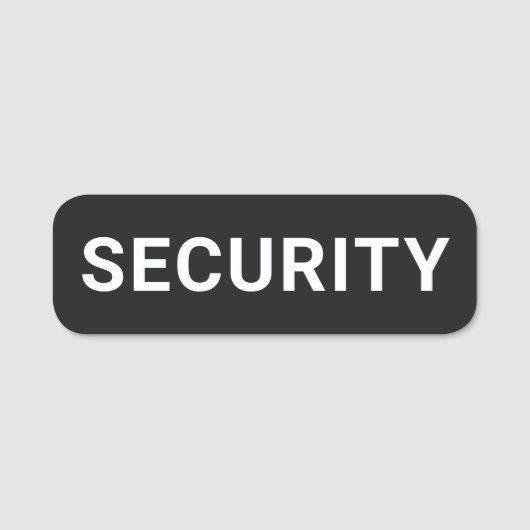 Porte-nom Agent de sécurité (Devant)