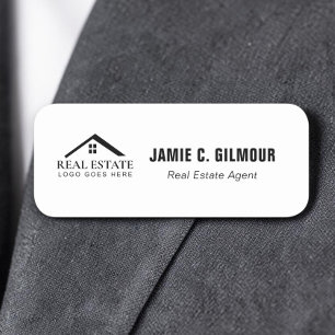 Porte-nom Agent immobilier logo magnétique personnalisé pour