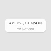 Porte-nom Agent Immobilier Magnétique Aucun Logo Employé (Devant)