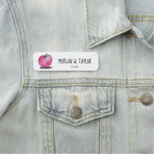 Porte-nom Aimant d'enseignant Apple Tutor moderne personnali
