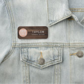 Porte-nom Ajouter Business Logo Entreprise Employé Rustique (En situation)