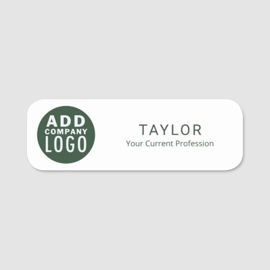 Porte-nom Ajouter le logo de l'entreprise Employé de l'entre (Devant)