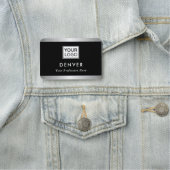 Porte-nom Ajouter le logo titre de prénom fausse bordure gri (En situation)