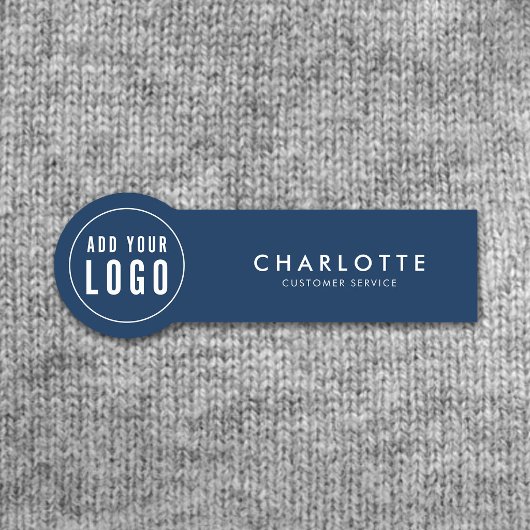 Porte-nom Ajouter un logo Couleur éditable Simple Moderne Pr