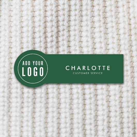Porte-nom Ajouter un logo de couleur simple moderne éditable