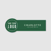 Porte-nom Ajouter un logo de couleur simple moderne éditable (Devant)