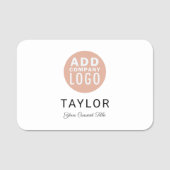 Porte-nom Ajouter un logo d'entreprise Employés de l'entrepr (Devant)