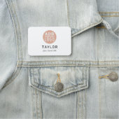 Porte-nom Ajouter un logo d'entreprise Employés de l'entrepr (En situation)