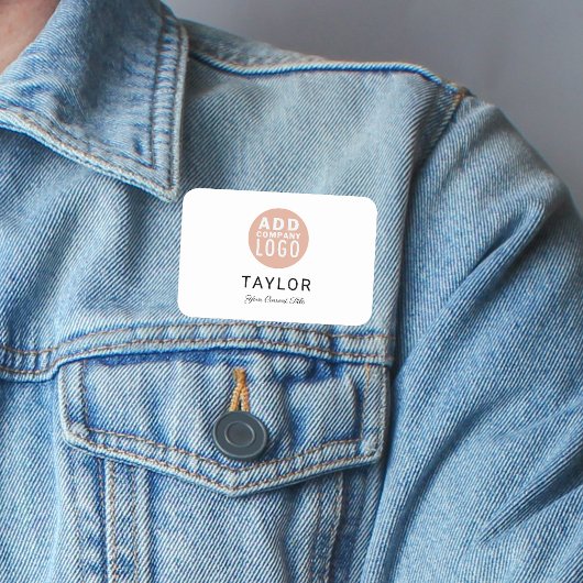 Porte-nom Ajouter un logo d'entreprise Employés de l'entrepr