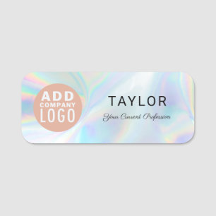 Porte-nom Ajouter un logo d'entreprise Holographic Company E