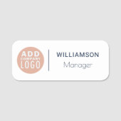 Porte-nom Ajouter votre logo d'entreprise Code d'employé de  (Devant)