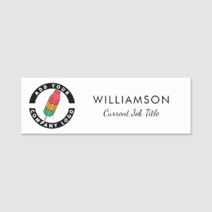 Porte-nom Ajouter votre logo d'entreprise do-it-yourself emp