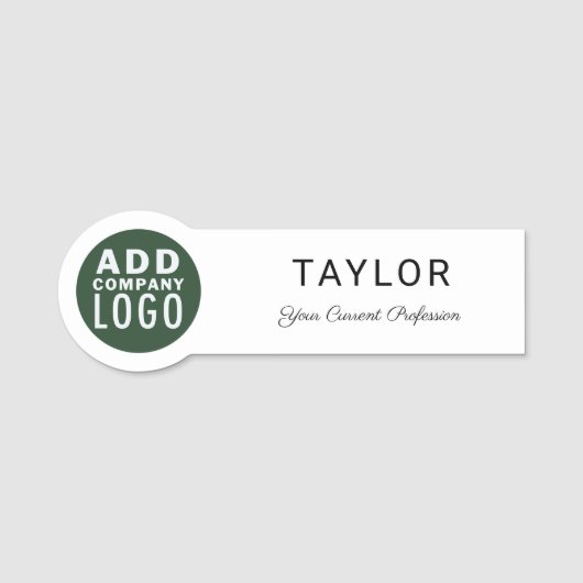 Porte-nom Ajouter votre logo d'entreprise Employés de l'entr (Devant)