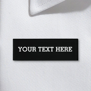 Porte-nom Ajouter votre propre texte personnalisé ici noir e