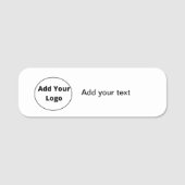 Porte-nom ajouter votre texte simple minimum personnalisé aj (Devant)