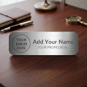 Porte-nom Ajoutez ici le logo de votre entreprise en métal
