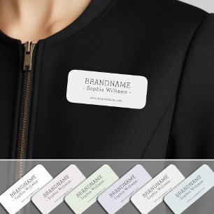 Porte-nom Ajoutez votre nom de marque simple Classique