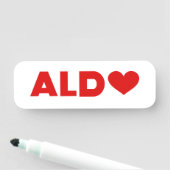 Porte-nom Aldo Love (En situation)