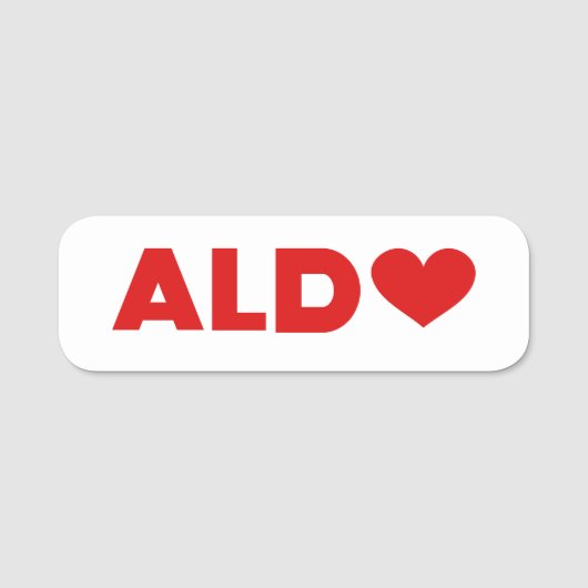 Porte-nom Aldo Love (Devant)