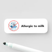 Porte-nom Allergie du lait (En situation)