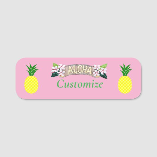 Porte-nom Aloha Pineapple Thunder_Cove (Devant)