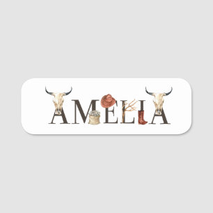 Porte-nom Amelia cowboy girl, Western Cowgirls, Cowboy girl